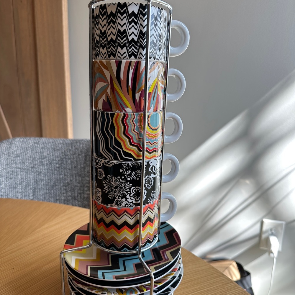 Missoni for Target Black and White Mug Set with Zigzag Design